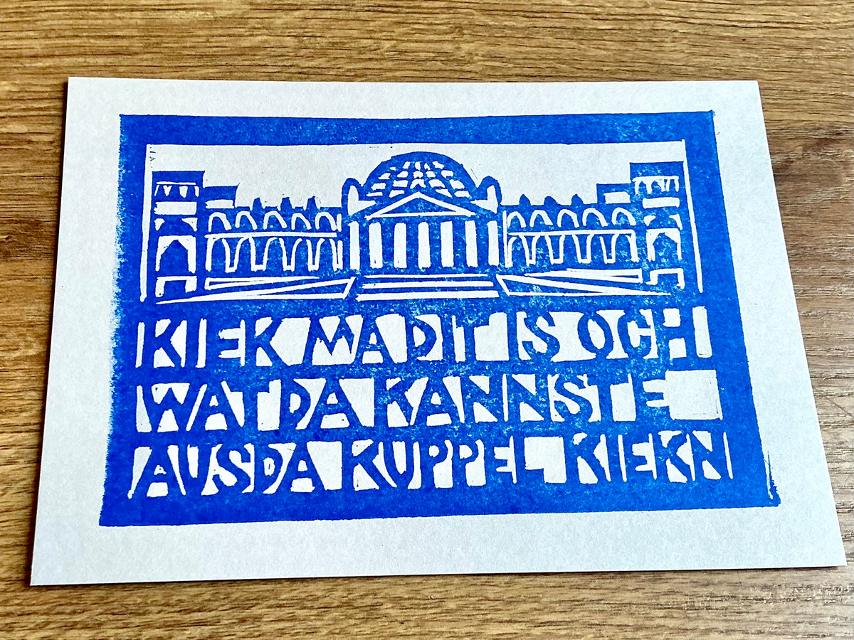 Postkarte Flitzpost Reichstag