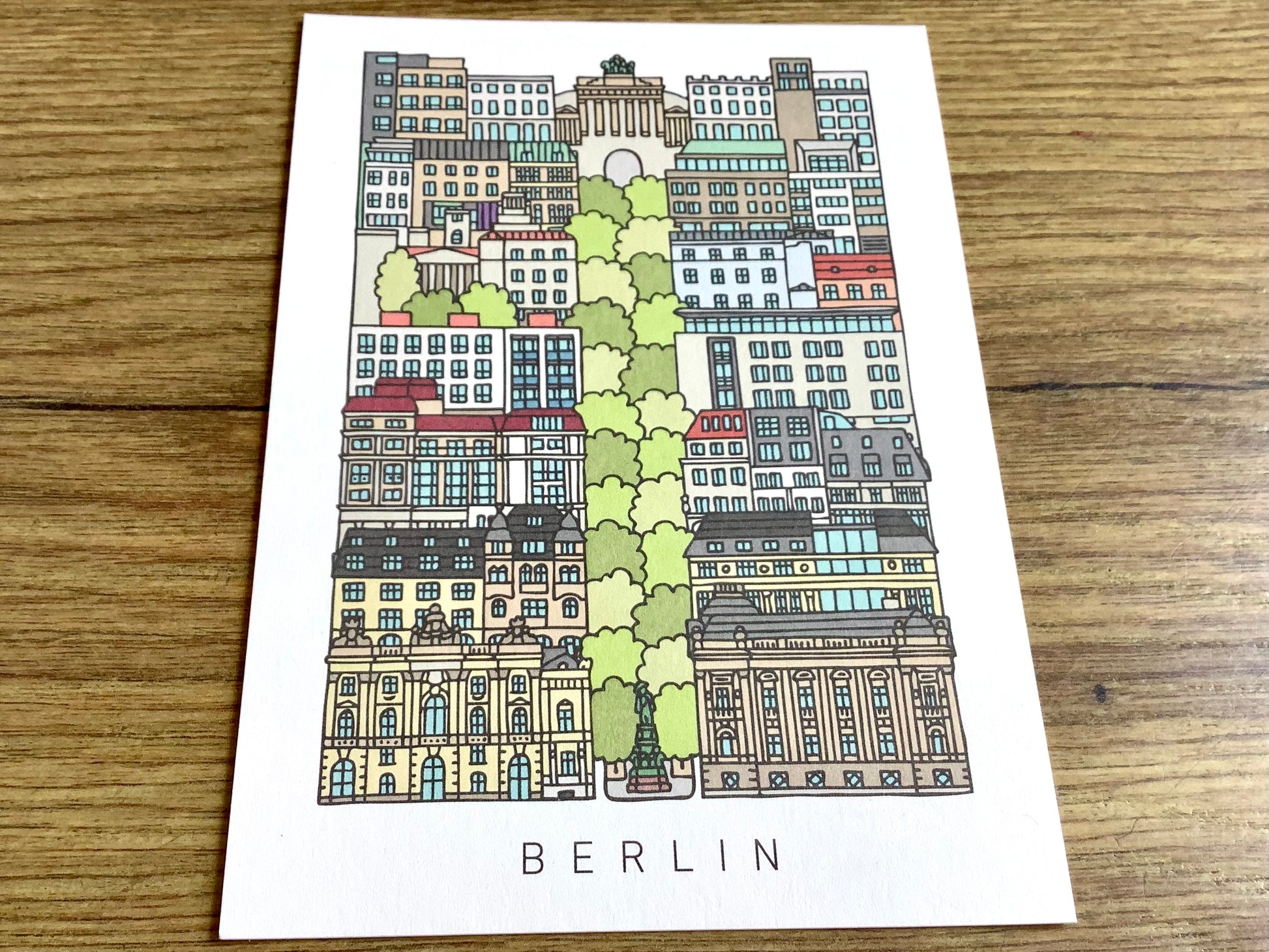 Postkarte urban Berlin Unter den Linden