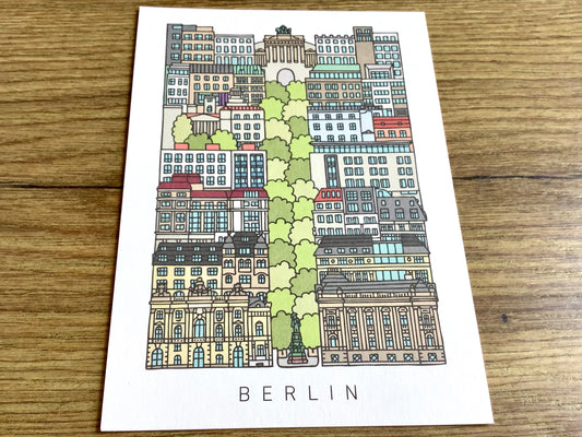 Postkarte urban Berlin Unter den Linden