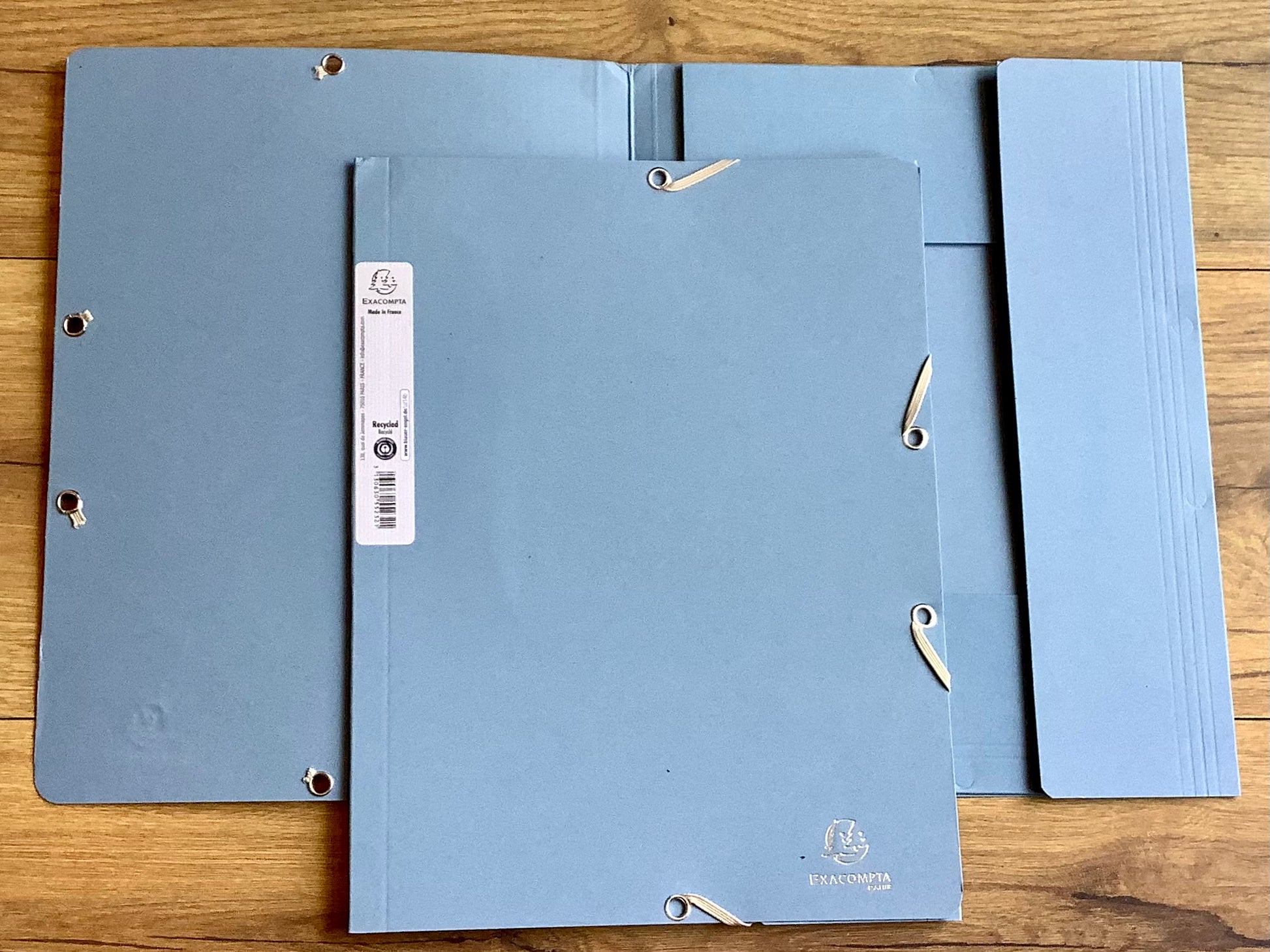 Sammelmappe blaugrau Eckspanner