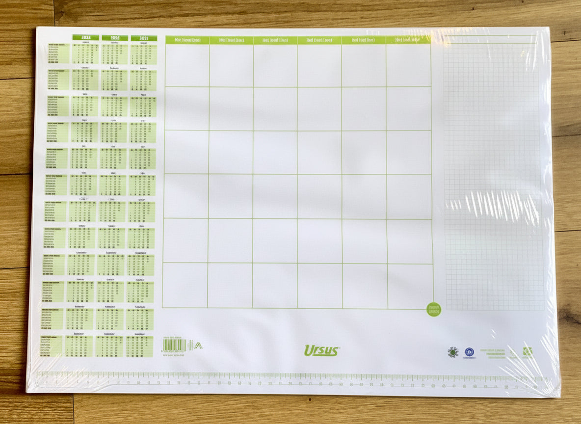 Schreibunterlage Recyclingpapier Ursus 38x52cm Wochenplan