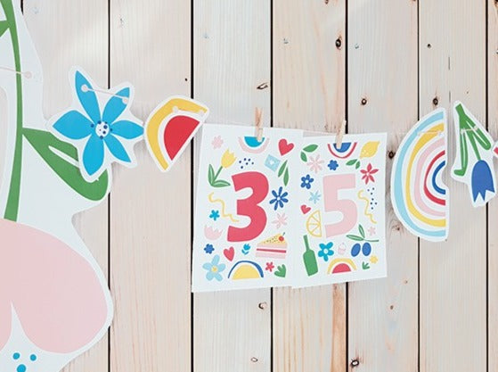 Postkarte Zahlen 0-9 Bow & Hummingbird - Polly Paper - Umweltfreundliche Schreibwaren