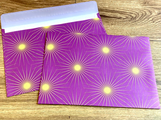 Briefumschlag C5 orange-lila HK RC (My Pretty Circus) - Polly Paper - Umweltfreundliche Schreibwaren