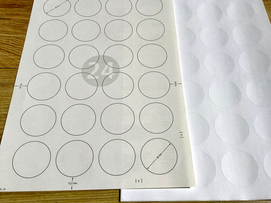Runde selbstklebende Etiketten mit einem Durchmesser von 4cm