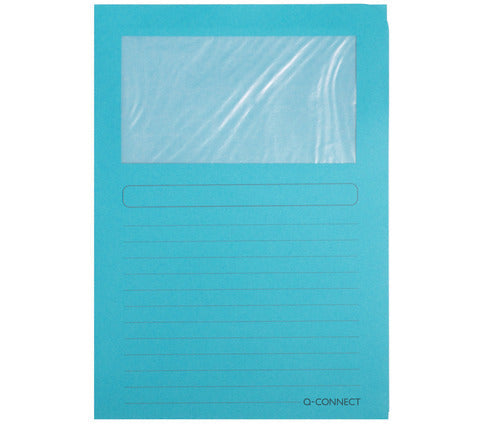 Fenstermappe blau einzeln Recycling (Q-Connect)