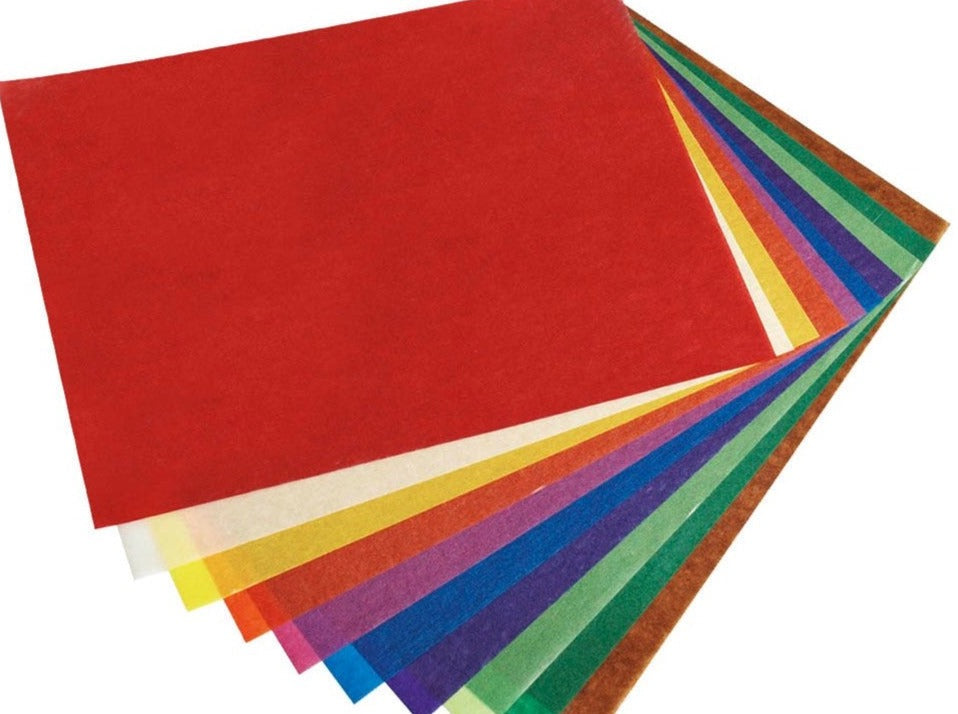 Transparentpapierbögen von Folia in 10 Farben