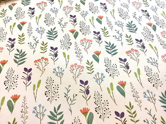 Geschenkpapier Natura Blumen 50x70 Recyclingp. - Polly Paper - Umweltfreundliche Schreibwaren
