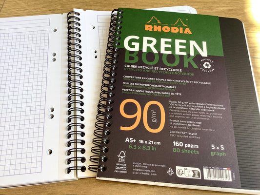 Greenbook A5+ kariert 90g 80Bl. - Polly Paper - Umweltfreundliche Schreibwaren