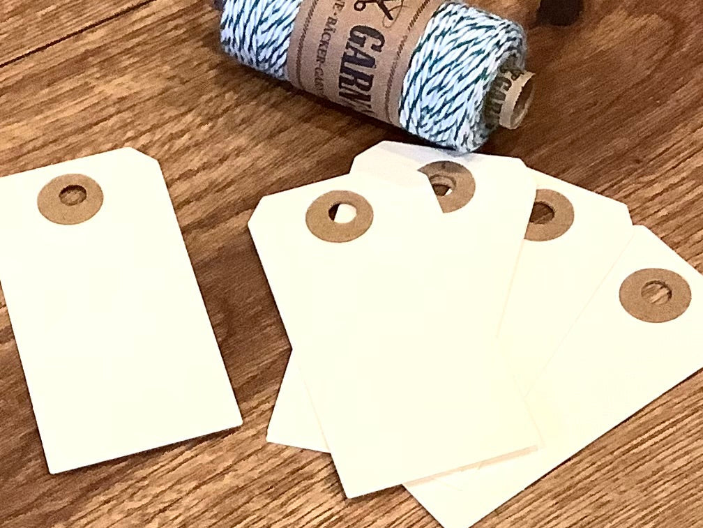 Geschenkanhänger Hängeetiketten Papier-tags Öse 4x8 - Polly Paper - Umweltfreundliche Schreibwaren