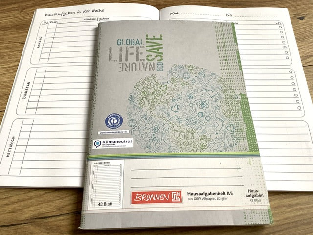 Aufgabenheft A5 48Bl Brunnen Recycling - Polly Paper - Umweltfreundliche Schreibwaren