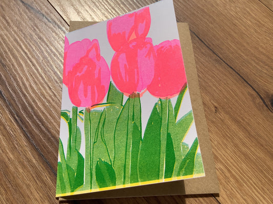 Briefkarte Tulpen (Superjuju) - Polly Paper - Umweltfreundliche Schreibwaren