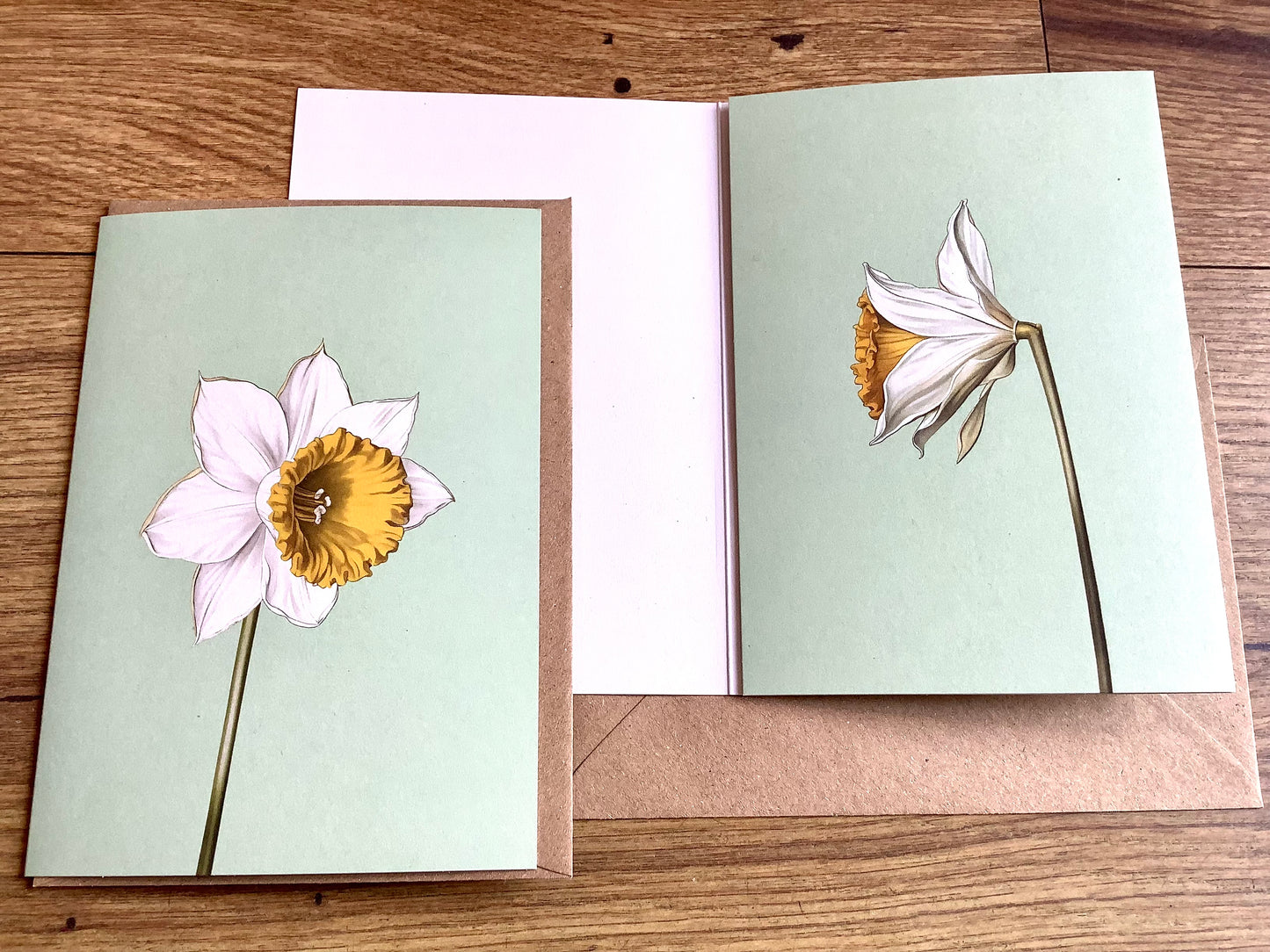 Doppel-Klappkarte Frühblüher ("30x40“) Leporellokarte° - Polly Paper - Umweltfreundliche Schreibwaren