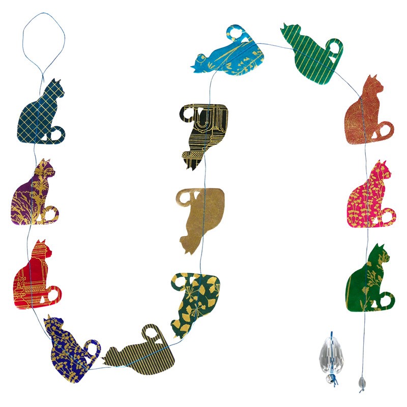 Papier-Mobile Girlande Katzen Lamalí°