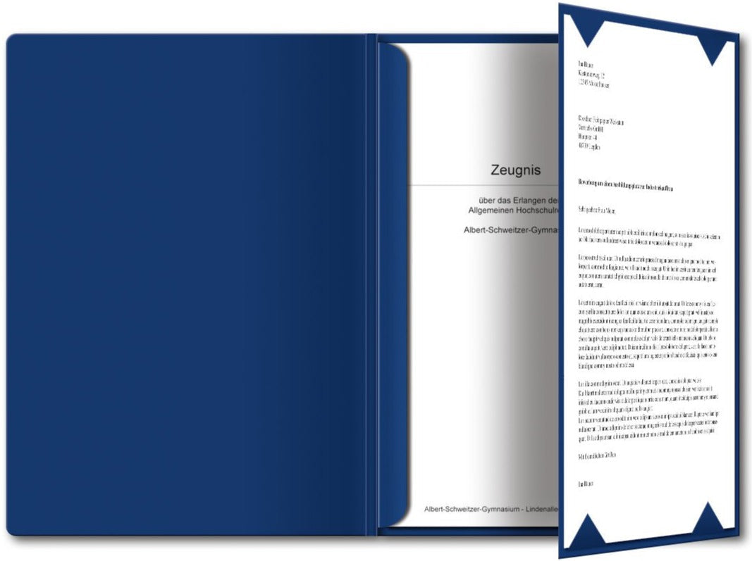 Präsentationsmappe 3-teilig DFW blau