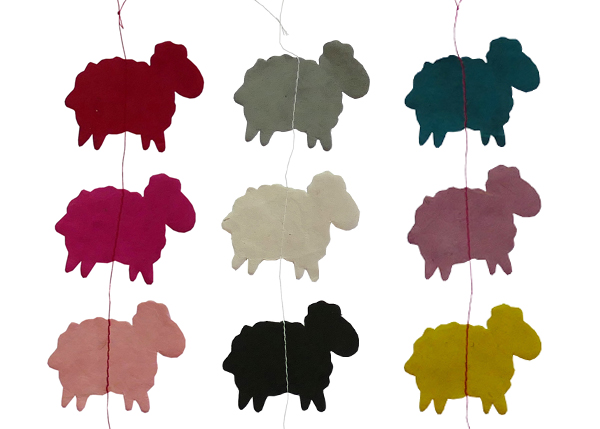 Papier-Mobile Schafe Lamm Lamalí° - Polly Paper - Umweltfreundliche Schreibwaren