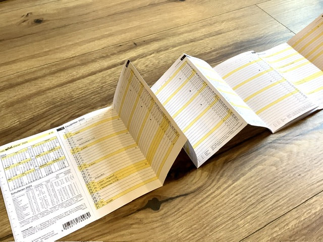 Monatsplaner d 15 Kalendereinlage mini Leporello 2026 - Polly Paper - Umweltfreundliche Schreibwaren