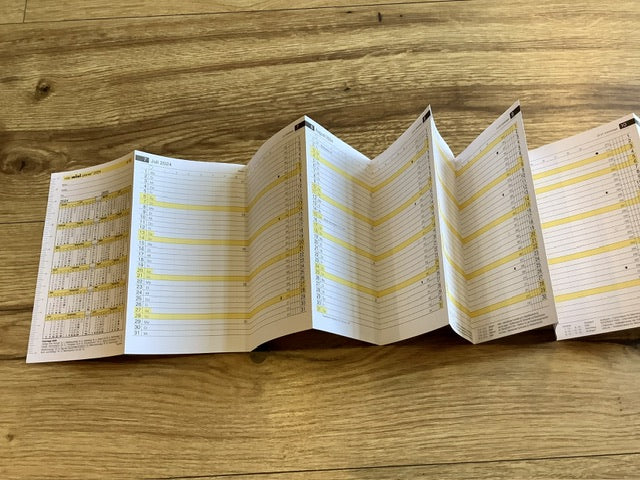 Monatsplaner d 15 Kalendereinlage mini Leporello 2026 - Polly Paper - Umweltfreundliche Schreibwaren