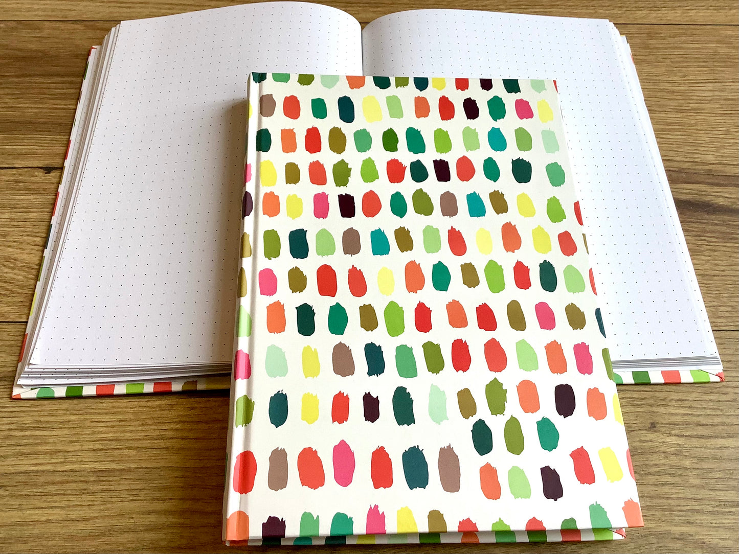 Notizbuch A5 Punktraster Strokes Hardcover 100g RC - Polly Paper - Umweltfreundliche Schreibwaren