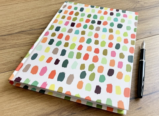 Notizbuch A5 Punktraster Strokes Hardcover 100g RC - Polly Paper - Umweltfreundliche Schreibwaren