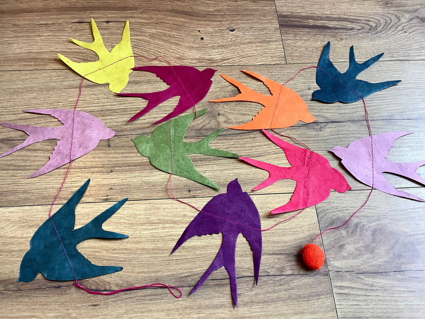 Girlande Papier-Mobile Schwalben Lamali° - Polly Paper - Umweltfreundliche Schreibwaren