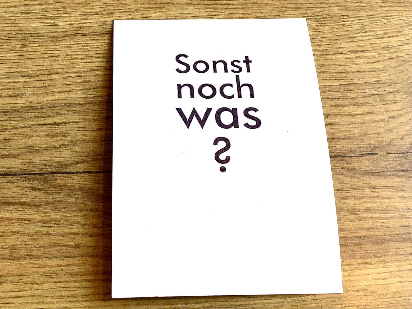 Postkarte "Sonst noch was?" (gute&böse) - Polly Paper - Umweltfreundliche Schreibwaren