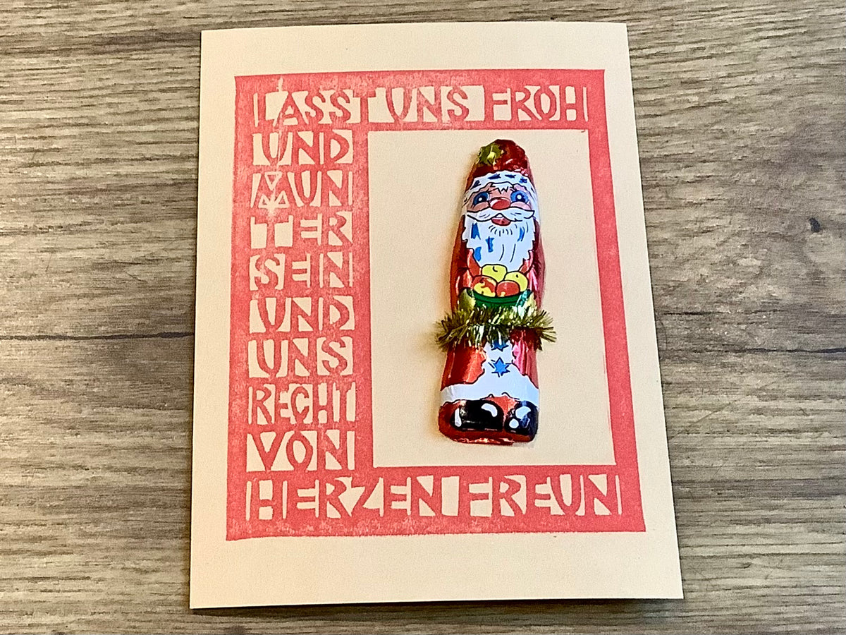 Postkarte Nikolaus froh und munter (Flitzpost) - Polly Paper - Umweltfreundliche Schreibwaren