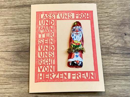 Postkarte Nikolaus froh und munter (Flitzpost) - Polly Paper - Umweltfreundliche Schreibwaren