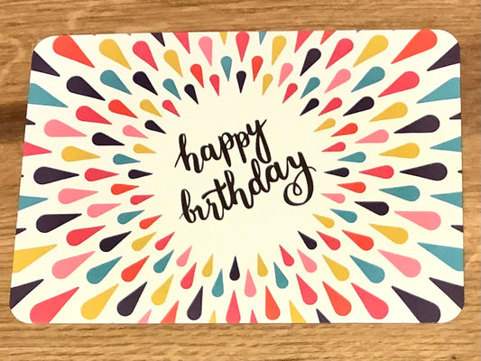 Bunte Postkarte happy birthday vom gutrath verlag