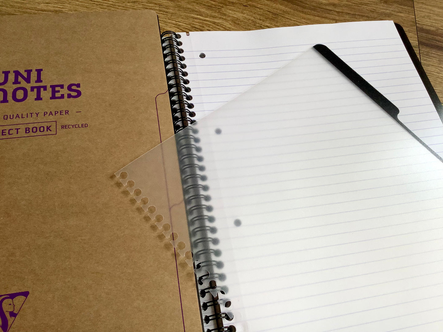 Projektbuch liniert mit herausnehmbaren Registerseiten