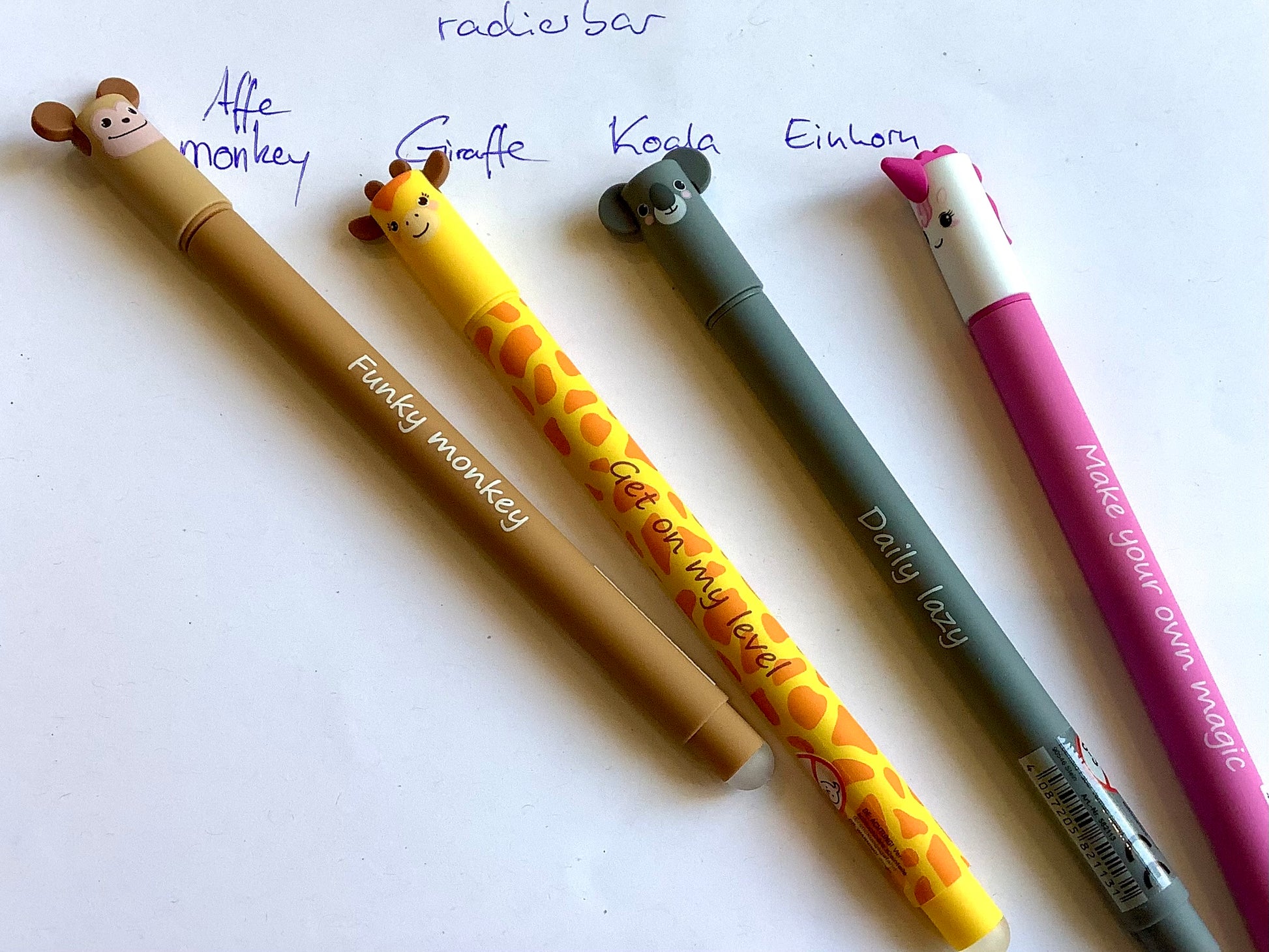 Radierbarer Gelschreiber "Animal Erase-it" (Faber) - Polly Paper - Umweltfreundliche Schreibwaren