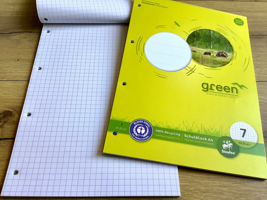 Matheblock Großkaro A4 Lin.7 gelocht 50Bl. Staufen