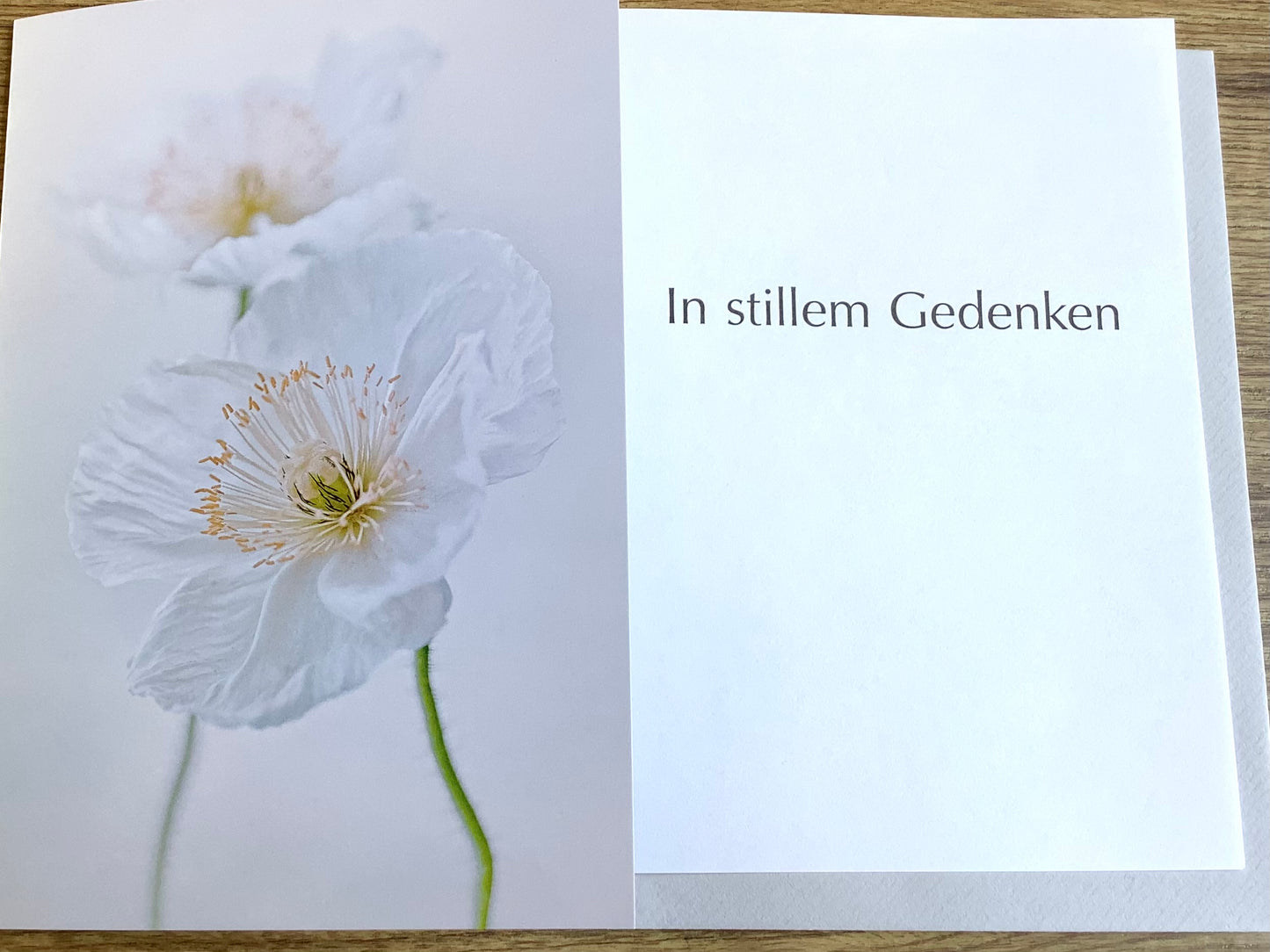 Trauerkarte Weißer Mohn art & nature