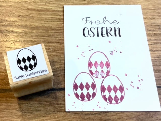 Stempel Osterei Raute 2x2cm (Bunte Bordschätze)