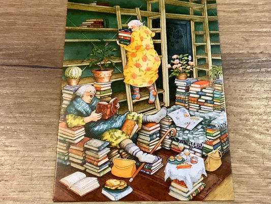 Postkarte Löök Frauen Bücher - Polly Paper - Umweltfreundliche Schreibwaren