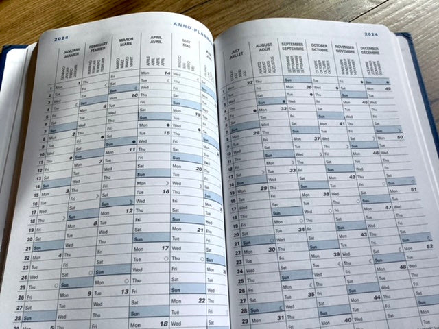 Wochenkalender 16x24cm ML „Ministre“ Quo Vadis blau 2025 (!)