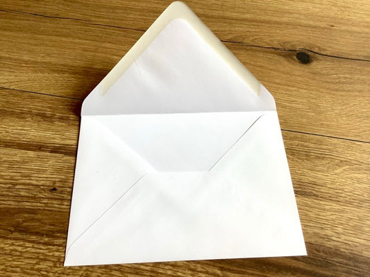 B6 weiß Kuvert 125x175 Spitzklappe nk 100g° - Polly Paper - Umweltfreundliche Schreibwaren