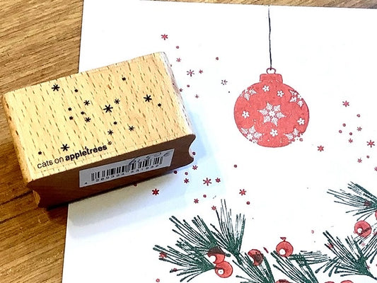 Holzstempel Schneegestöber (Cats on appletrees) - Polly Paper - Umweltfreundliche Schreibwaren
