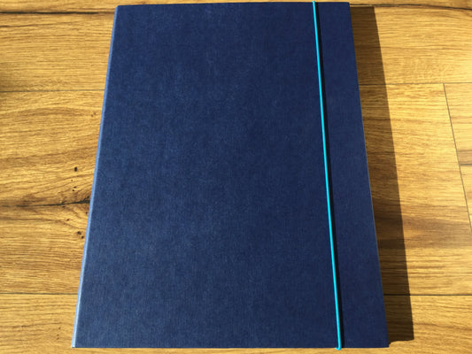 Sammelmappe Duo blau/ hellblau Gummizug