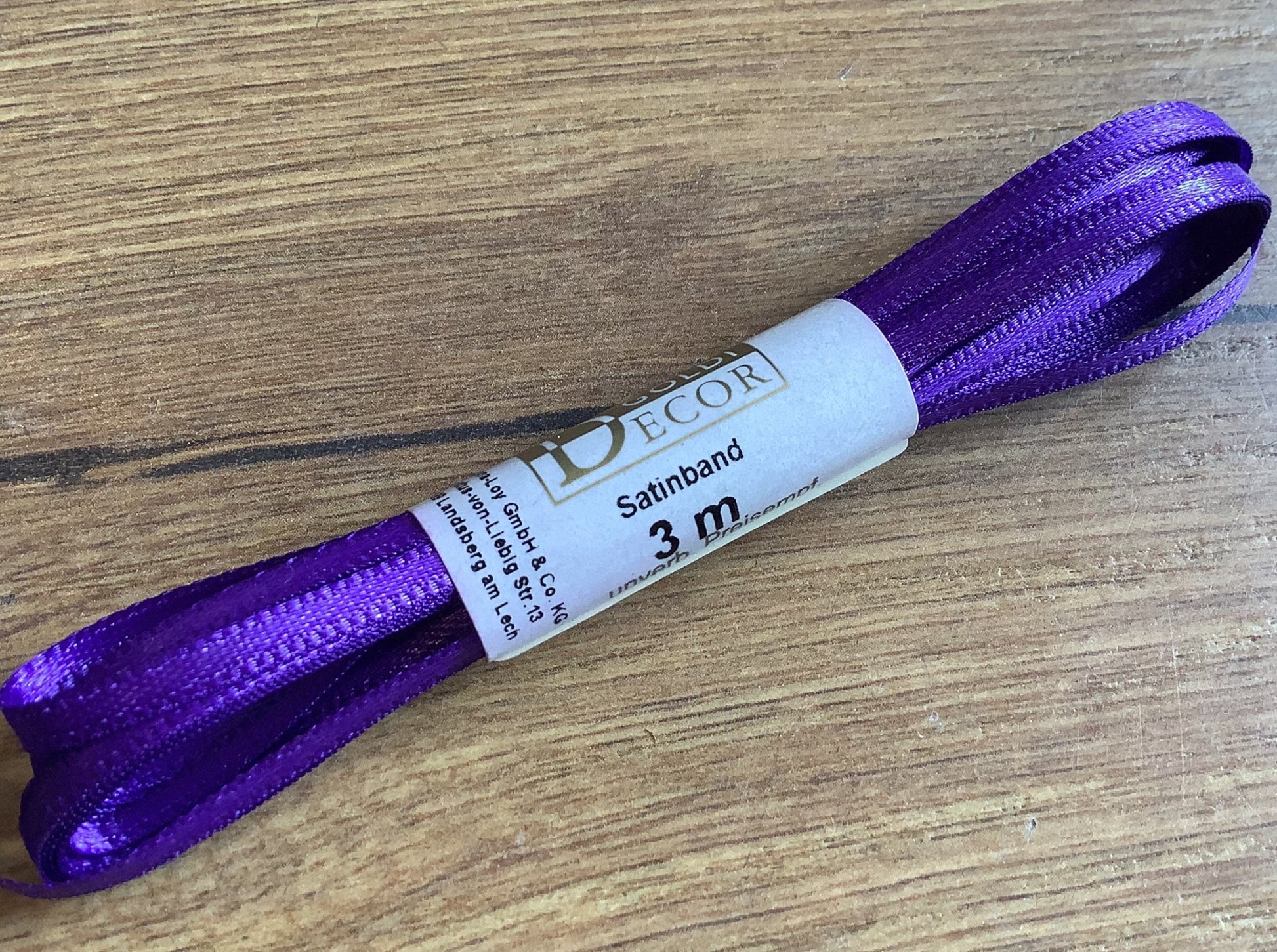 Satinband 3m 3mm dünn Geschenkband° - Polly Paper - Umweltfreundliche Schreibwaren