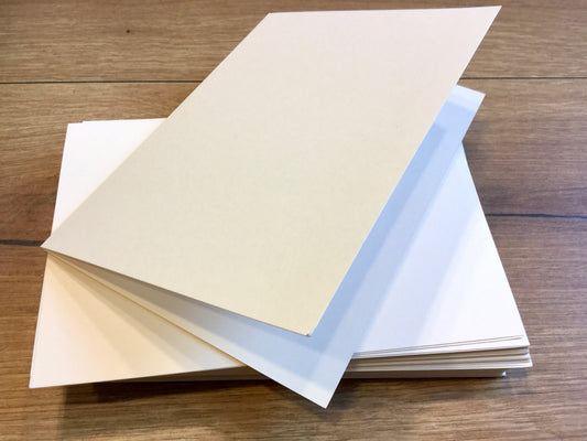 Doppelkarten A6+ 5St. 11x15,5 elfenbein (Pollen) - Polly Paper - Umweltfreundliche Schreibwaren