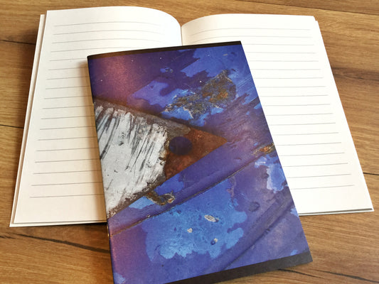 A5 Notizheft liniert 96S blau 80g - Polly Paper - Umweltfreundliche Schreibwaren