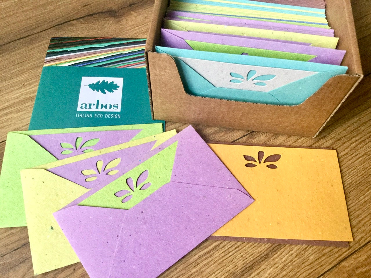 Mini-Karte arbos eco „Fior di Loto“ - Polly Paper - Umweltfreundliche Schreibwaren