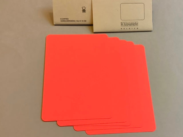 Set 5 Postkarten A6 abgerundet - le typographe - Polly Paper - Umweltfreundliche Schreibwaren