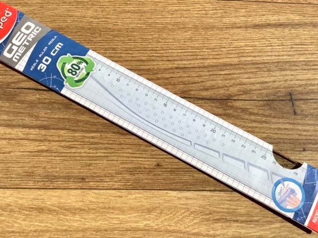 Lineal 30cm transparent Recycling Maped
