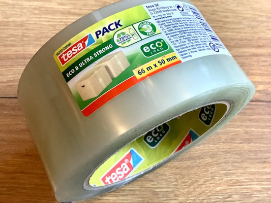 tesa Packband transparent Eco ultrastrong 5cm 66m - Polly Paper - Umweltfreundliche Schreibwaren