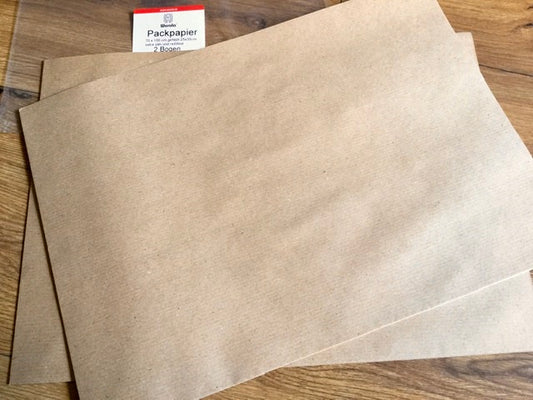 Packpapier 2 Bogen gefalzt 70x100cm - Polly Paper - Umweltfreundliche Schreibwaren