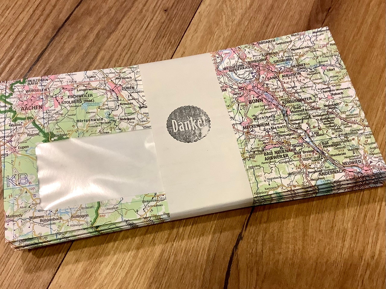 DRP DL Landkarte 10 Design-Kuverts Direktrecycling - Polly Paper - Umweltfreundliche Schreibwaren