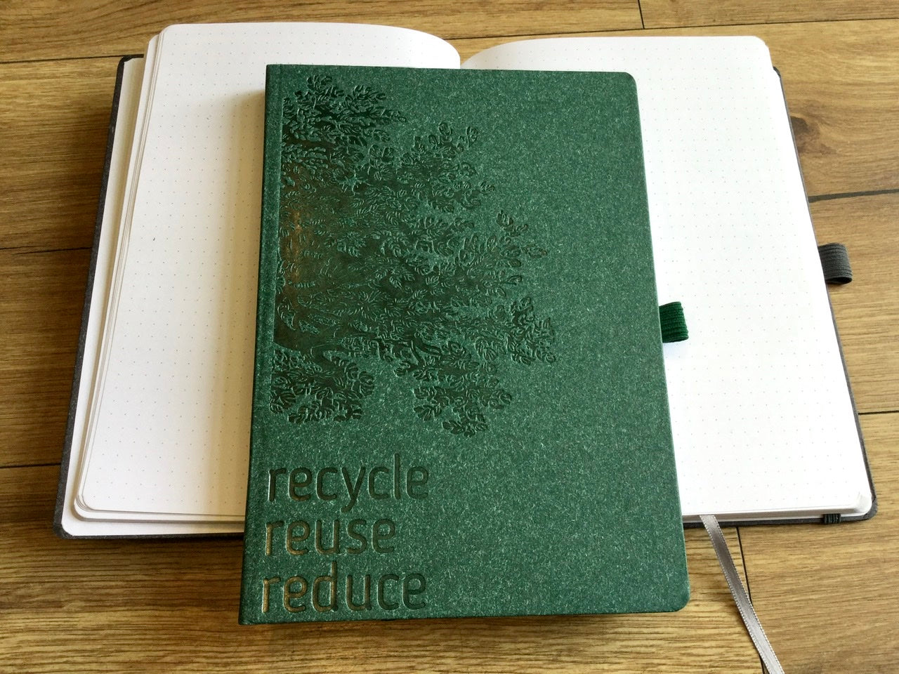 Notizbuch A5 Punktraster Eco Recycle 160S. Leykam° - Polly Paper - Umweltfreundliche Schreibwaren