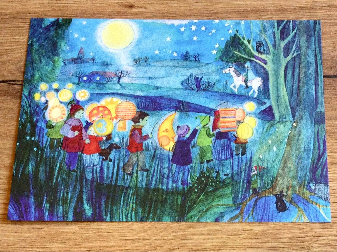 Postkarte St. Martin Laternenumzug (Schnurverlag)