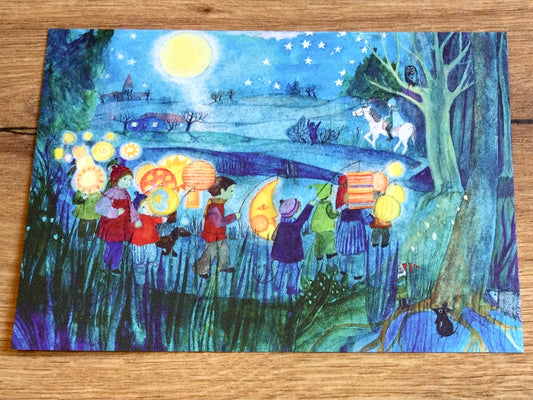Postkarte St. Martin Laternenumzug (Schnurverlag)